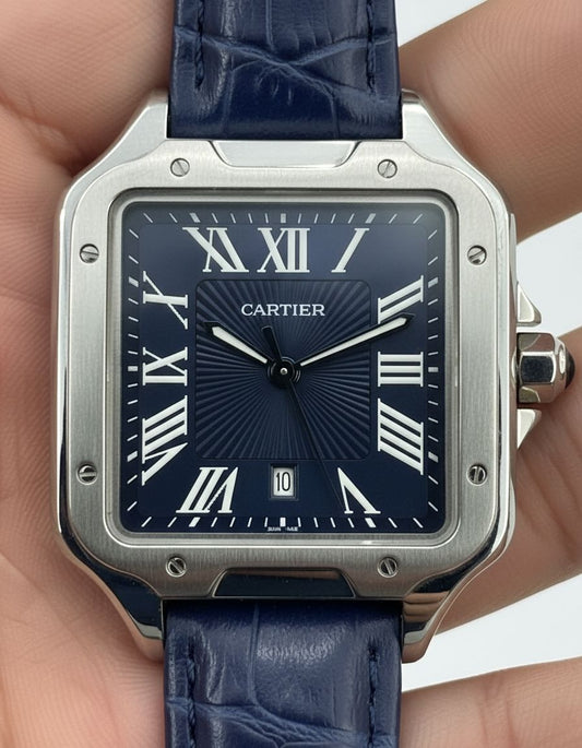 Montre Santos-Dumont de Cartier Bleu