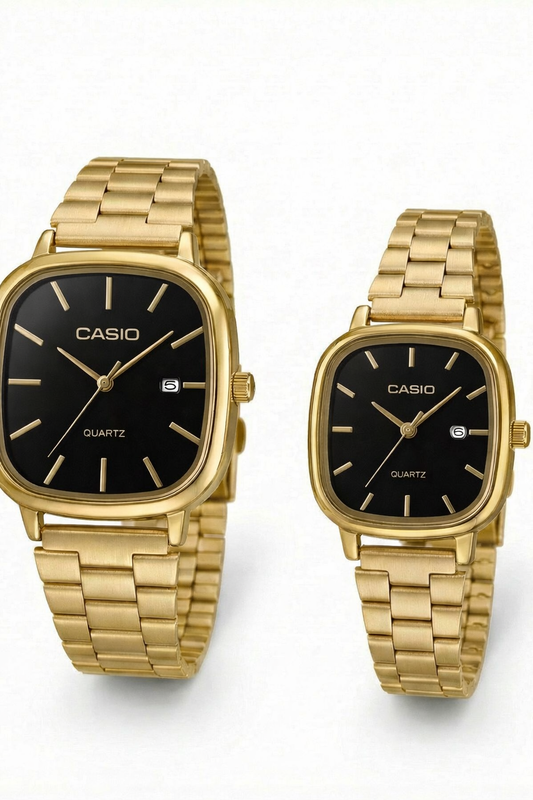 montre couple GOLD BLACK