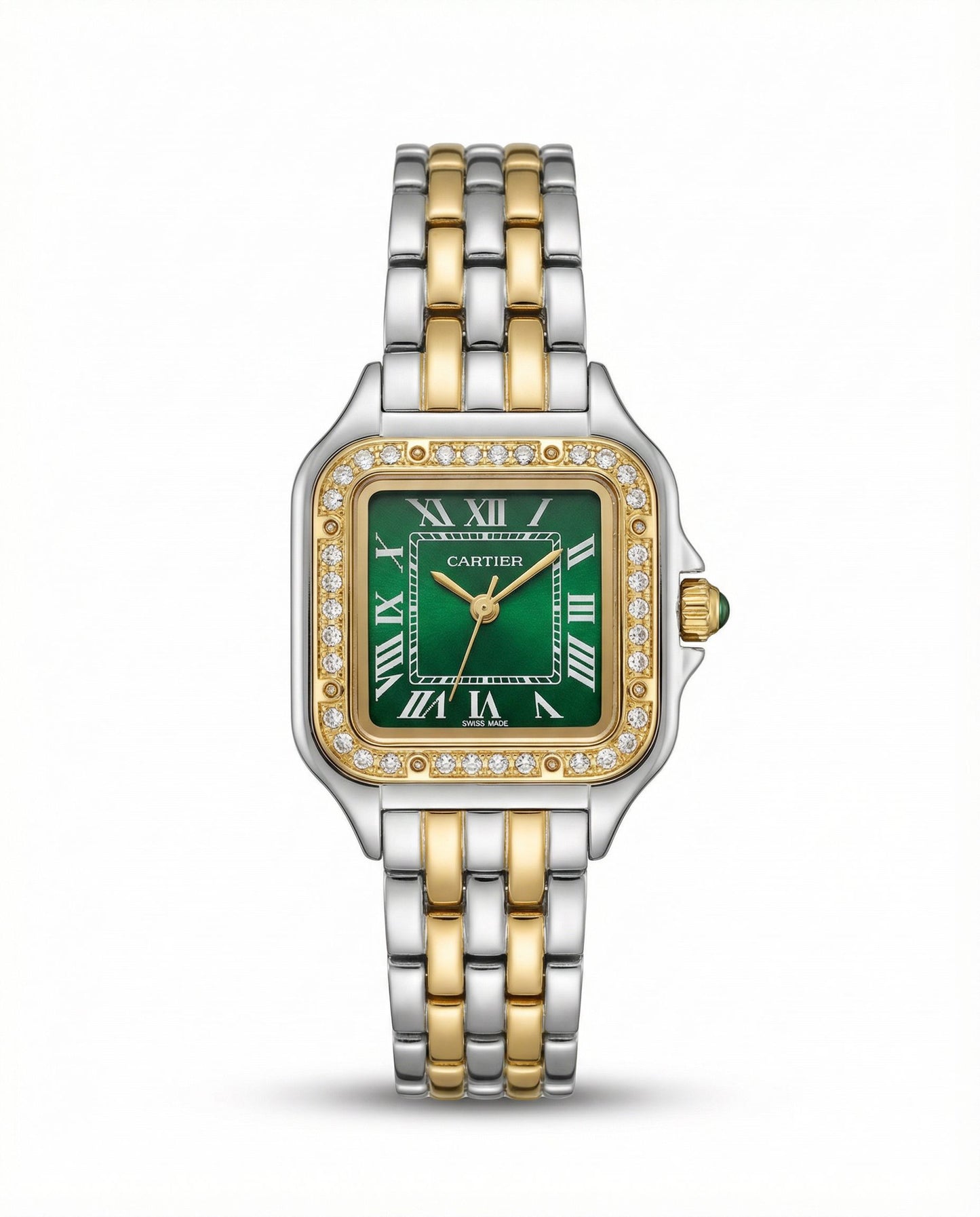 Montre Cartier style Panthère dorée premium